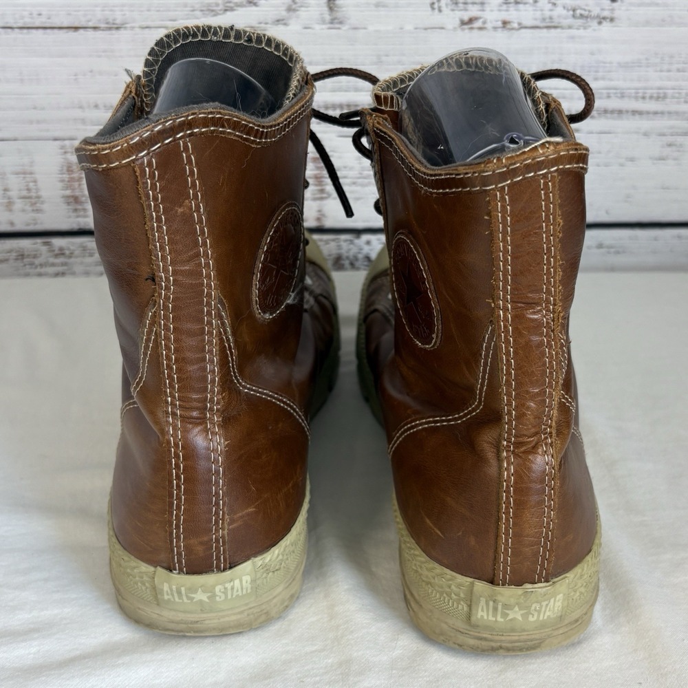 Converse Brown Leather Chukka Boots with Tan Soles - Picture 4 of 6